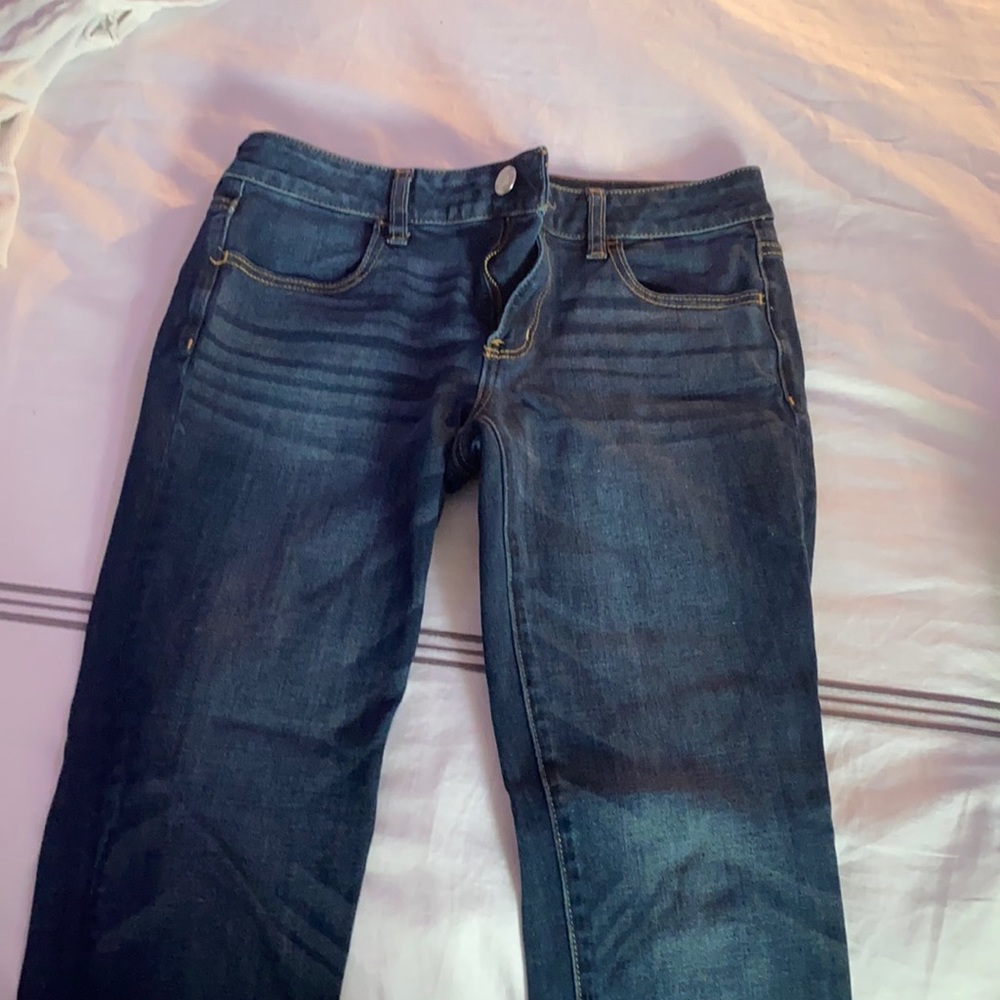 Dark blue jeans